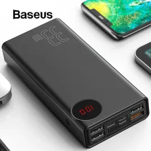 Baseus 30000 мАч Внешний аккумулятор usb type-C PD Быстрая зарядка для iPhone 11 Pro Max samsung Quick Charge 3,0 внешний аккумулятор Baseus 30000 мАч Внешний аккумулятор usb type-C PD Быстрая зарядка для iPhone 11 Pro Max samsung Quick Charge 3,0 внешний аккумулятор