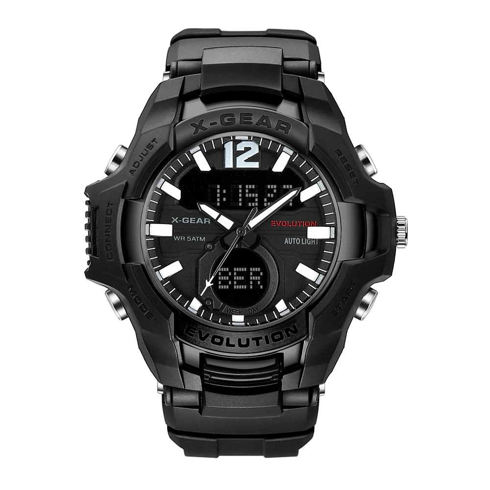 Мужские часы X-GEAR спортивные часы водонепроницаемые 50 м наручные часы Relogio Masculino Militar 1010 мужские часы цифровые военные армейские часы