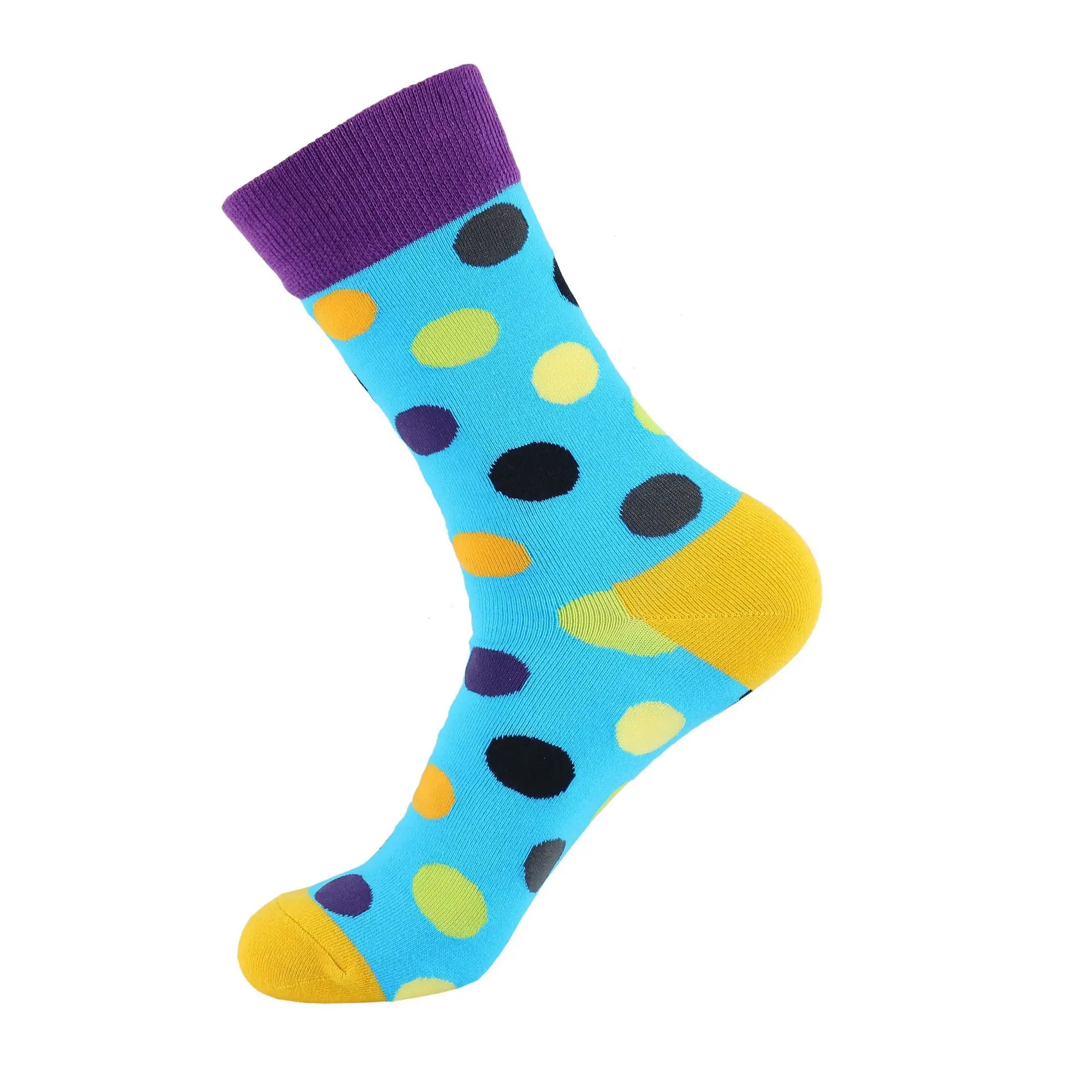 Women's socks combed cotton checkered pattern fashion tube happy men and women socks novelty skateboard crew casual crazy socks - Цвет: 9