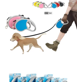 

3/5M Retractable Dog Leash Automatic Extending Puppy Walking Running Lead Roulette Durable Dog Traction Rope Leashes Pet Product