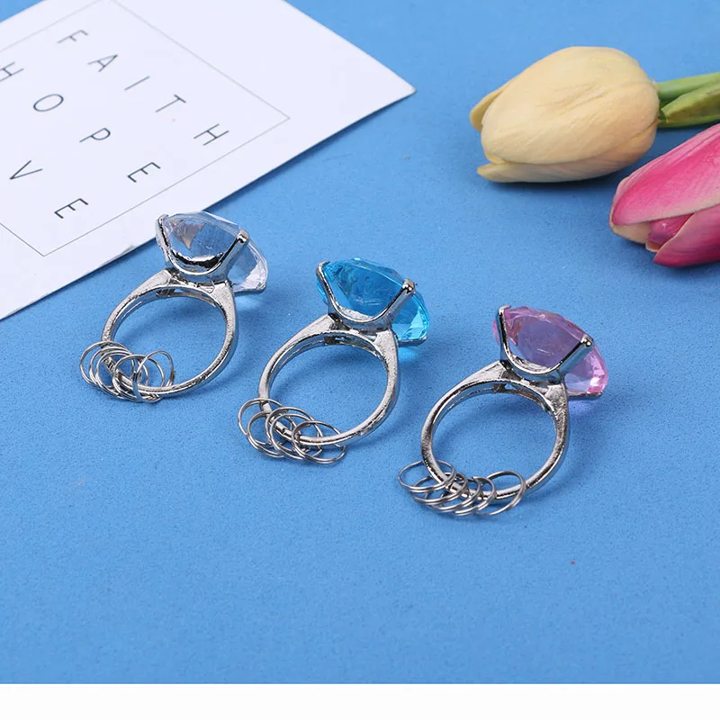 Blue ring Единорог кошка тема металлические подвески, брелоки вечерние сувениры ключница вечерние подарки для гостей подарки на день рождения - Цвет: Blue ring