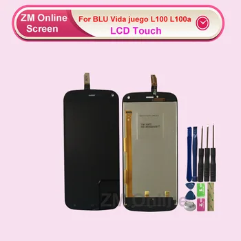 

RYKKZ For BLU Vida juego L100 L100a L100i LCD Display With Touch Screen With Frame Digitizer Assembly Replacement With Tools