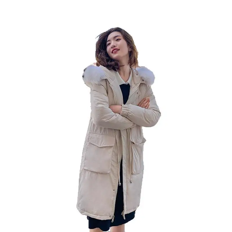 

Down Jacket Cotton-padded Clothes Women's Mid-length over-the-Knee Cotton-padded Clothes Winter 2019 New Style Loose-Fit Korean-