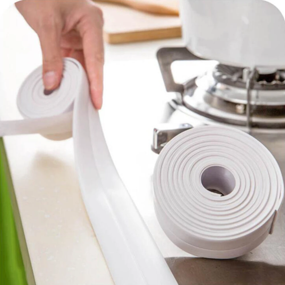 3.2M Bath Wall Sealing Strip Waterproof Self-Adhesive Kitchen Bathroom Caulk Tape