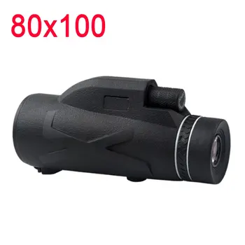 

80x100 Night vision monocular powerful telescope zoom optical spyglass monocle for hunting spotting scope hiking equipment