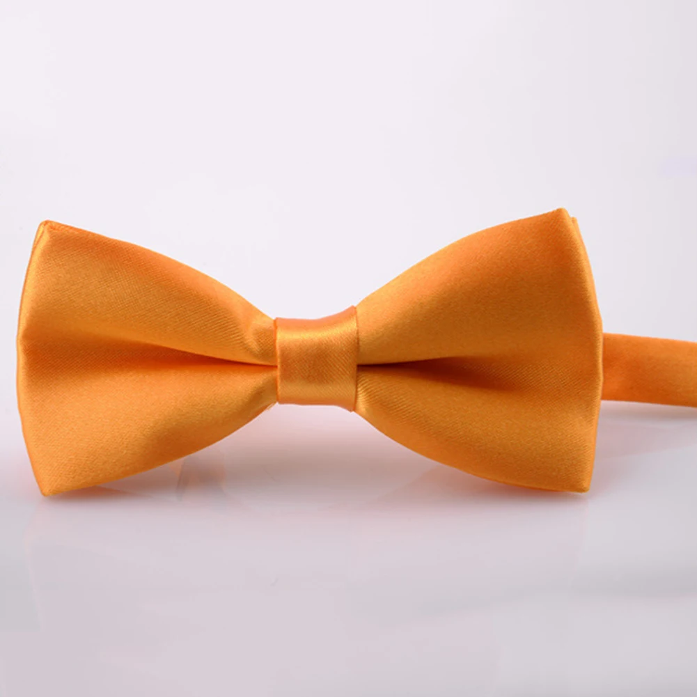 Классический Детский галстук-бабочка для мальчиков и девочек; модный однотонный галстук-бабочка для малышей; вечерние галстуки-бабочки; Модный регулируемый галстук - Цвет: Золотой