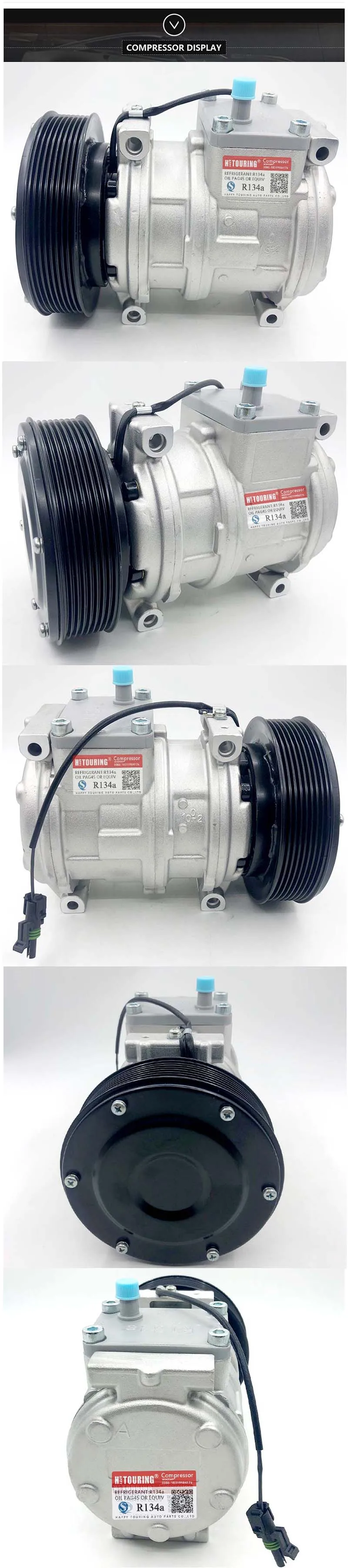 10PA17C компрессор для John Deere 8GR 145 мм 12v AH169875 447200-4930 RE46609 447170-9490 TY6764 447100-2381 447100-2387 RE54254