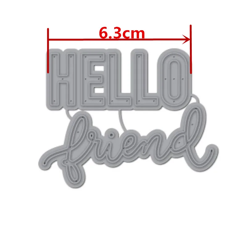 Металлические режущие штампы hello friend слова высечки пресс-формы скрапбук бумага для изготовления открыток ремесло нож плесень штампы новые diecuts