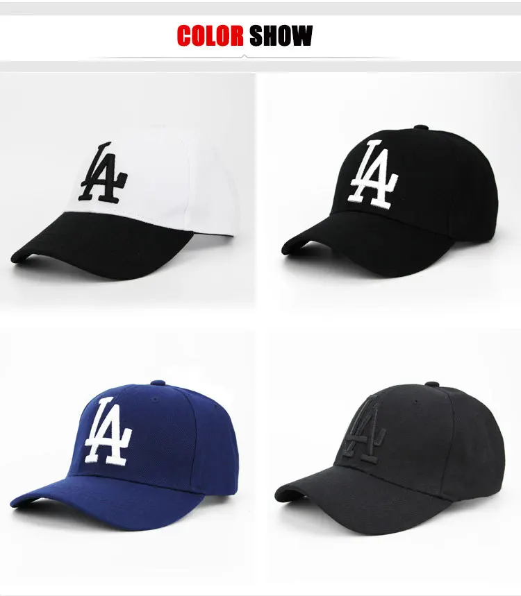 Unisex Embroidered Letter LA Dodgers Baseball Caps for Women Men Snapback Hip Hop Hat Outdoor Summer Hats Adjustable Casual Cap