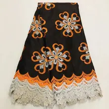 Африканский воск Нигерия хлопок вышивка гипюр кружевная ткань/Высокое качество Анкара воск кружева ткани для Нигерии вечерние! O-4610