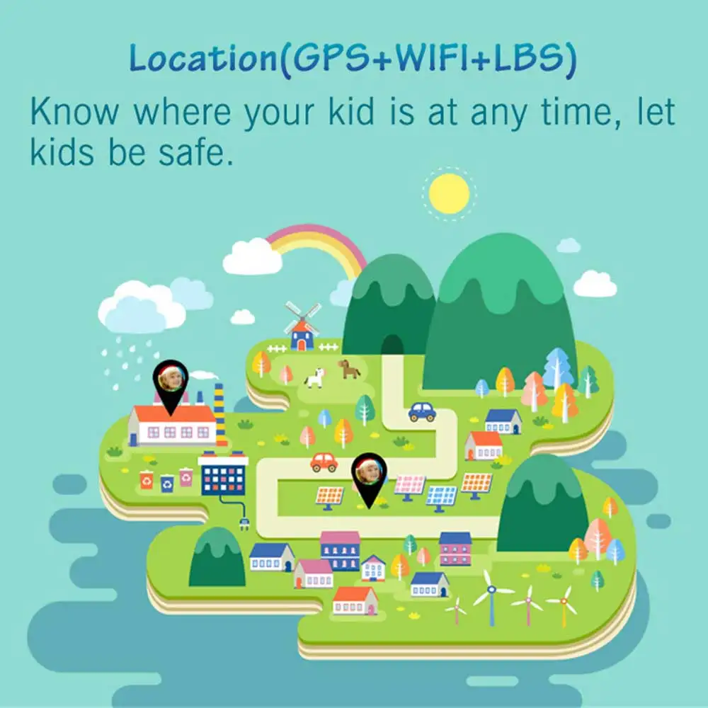 Q23 детские gps умные часы SOS камера wifi расположение Детские умные часы мониторинг позиционирования IP67 водонепроницаемые 2G детские наручные часы