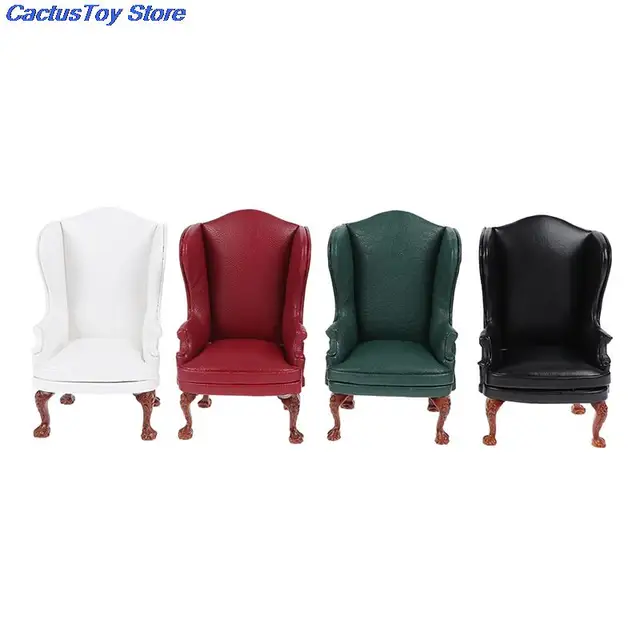 4 colors 1:12 Dollhouse Mini Furniture Miniature Rement Doll Accessories Leather Sofa With Pedal 1:12 Dollhouse Toys Decoration 2