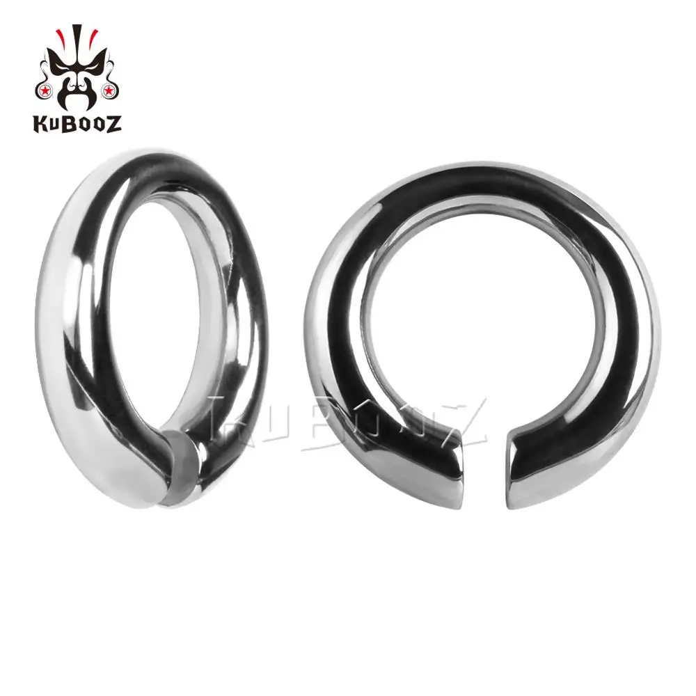 6mm Kubooz, новинка, серьги из нержавеющей стали для Пирсинга Ушей, расширители, серьги, измерители веса, ювелирные изделия для тела, модный подарок для унисекс, 2 шт., 6 мм - Metal color: 6mm
