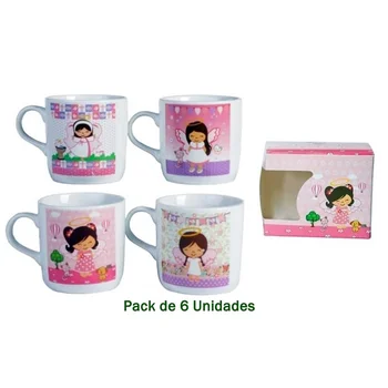 

Pack of 6 ceramic Mugs Girl communion single box. Communion details