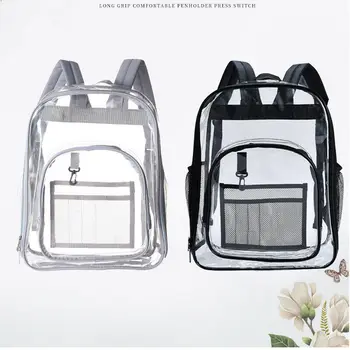

2019 Fashion Women PVC Transparent Backpack Large Capacity Youth Travel Backpacks For Teenage Girls School Shoulder Bag Bagpack