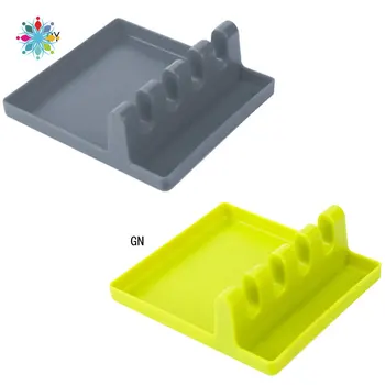 

MOM'S HAND Kitchen Cooking Tools Kitchen Silicone Spoon Rest Utensil Spatula Holder Heat ResistantCS