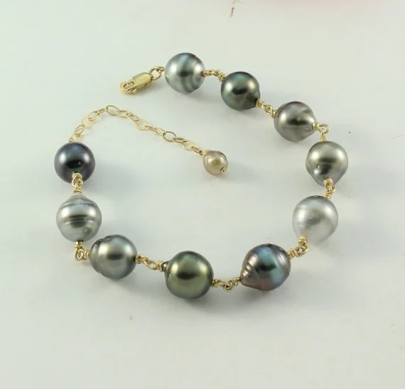 Pearls Link Chain Bracelet seed Pearl Bracelet Sterling Silver small white real pearl Bracelet simple rice pearl bracelet - Image 2