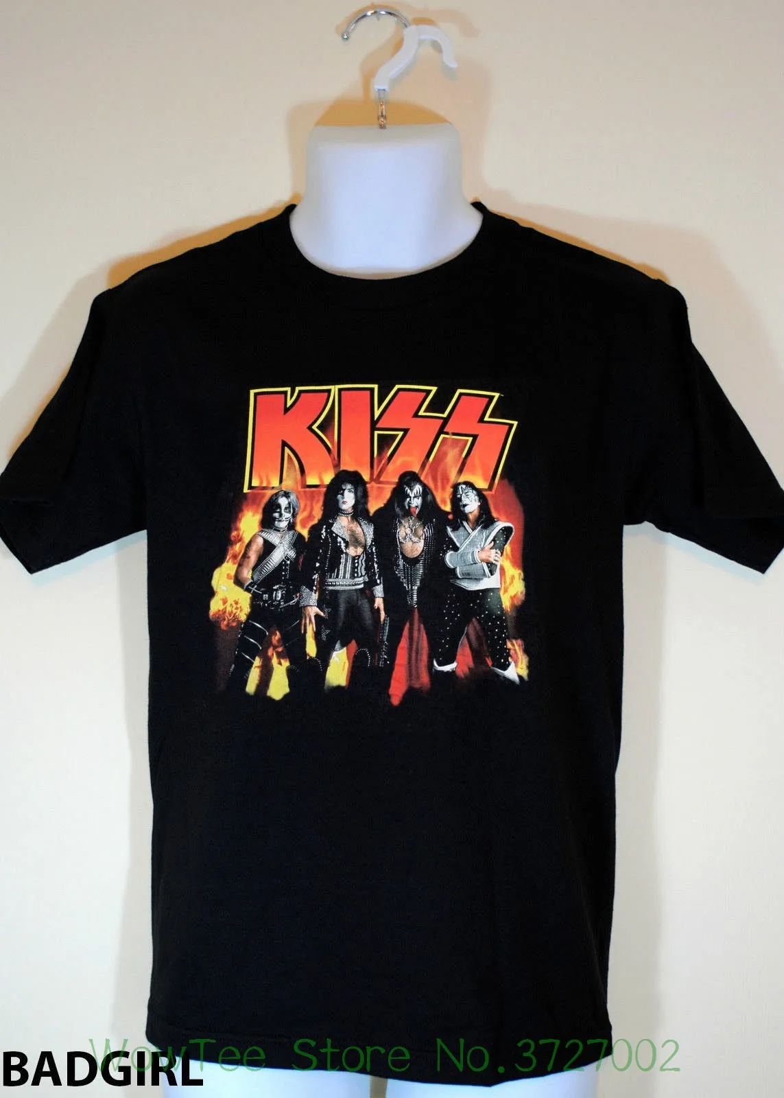 

1996 Kiss Band Deadstock T Shirt Reprint# Sz S - Xxl Hip-hop Simple Splicing Tee Tops Shirt