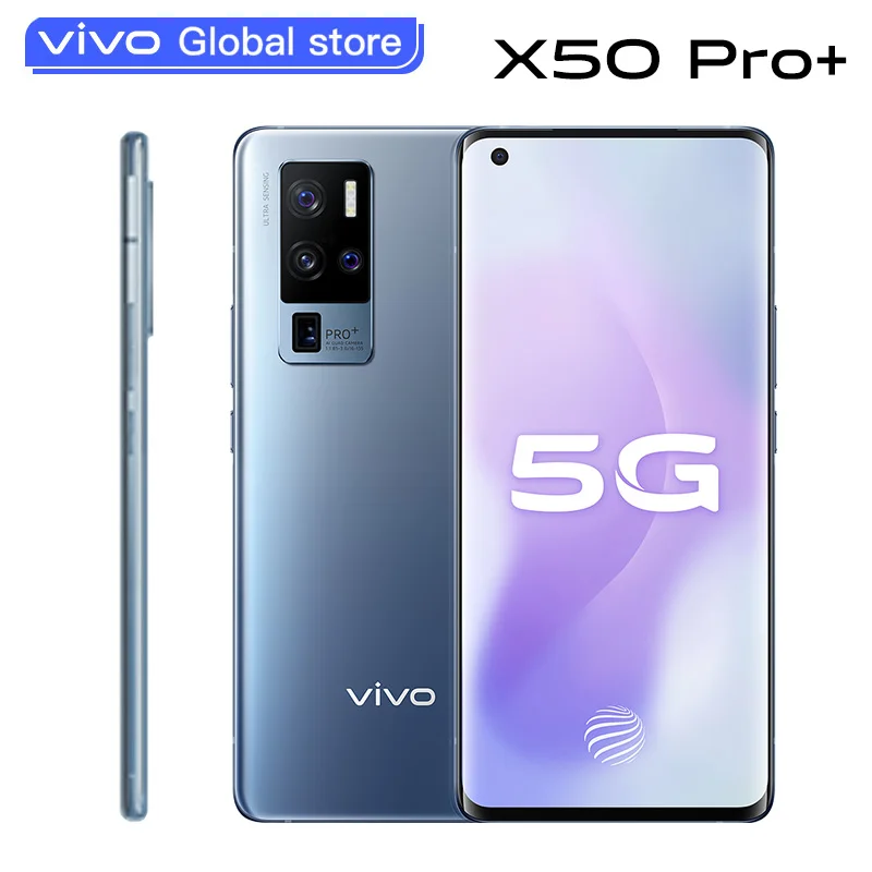 Vivo X50 Pro + 12 Гб 256 ГБ 5G телефон Snapdragon 865 Celular 120 Гц 44 Вт 4350 мАч 50.0MP 4 задние камеры HiFi Android