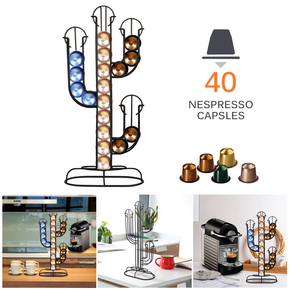 40 чашек Nespresso кофейные капсулы держатель вращающаяся стойка кофейная стойка для капсул dolcegusto капсулы для хранения полка Организация держатель