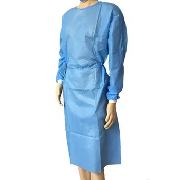

Surgical Isolation Gown Disposable Protective Clothing Universal with Button Design Safety Dustproof Waterproof Free Size