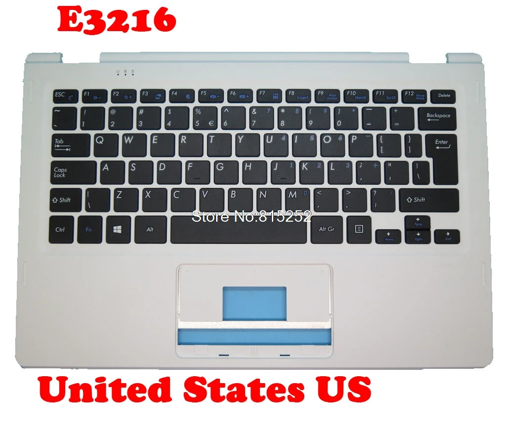 

Подставка для ноутбука и клавиатура для MEDION AKOYA E3216 MD60900 MD61350 MSN30023128 30023765 30023300, белый корпус C, США