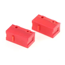 2Pcs Red GM 60M Micro Switch For Game Competition Mouse Button Left Right Button Can Replace 3-pin Rectangle Micro Switch