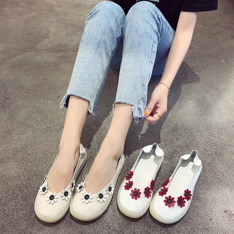 

Shoes 2019 Spring And Summer New Style Slip-on Low-Cut Breathable Loafers Flower Casual Comfortable Flat