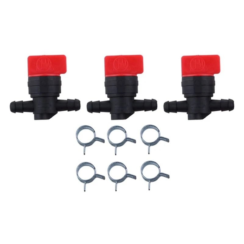 3PCS 494768 698183 Fuel Shut Off Valve with Clamp for 1/4 inch Line Briggs &amp Stratton Murray Toro Lawn Tractor | Автомобили и