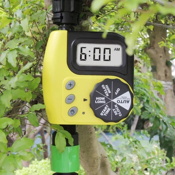 

Automatic Watering Timer Garden Irrigation Controller LCD Display Irrigation Timer Automatic Outdoor Watering Controller Tool