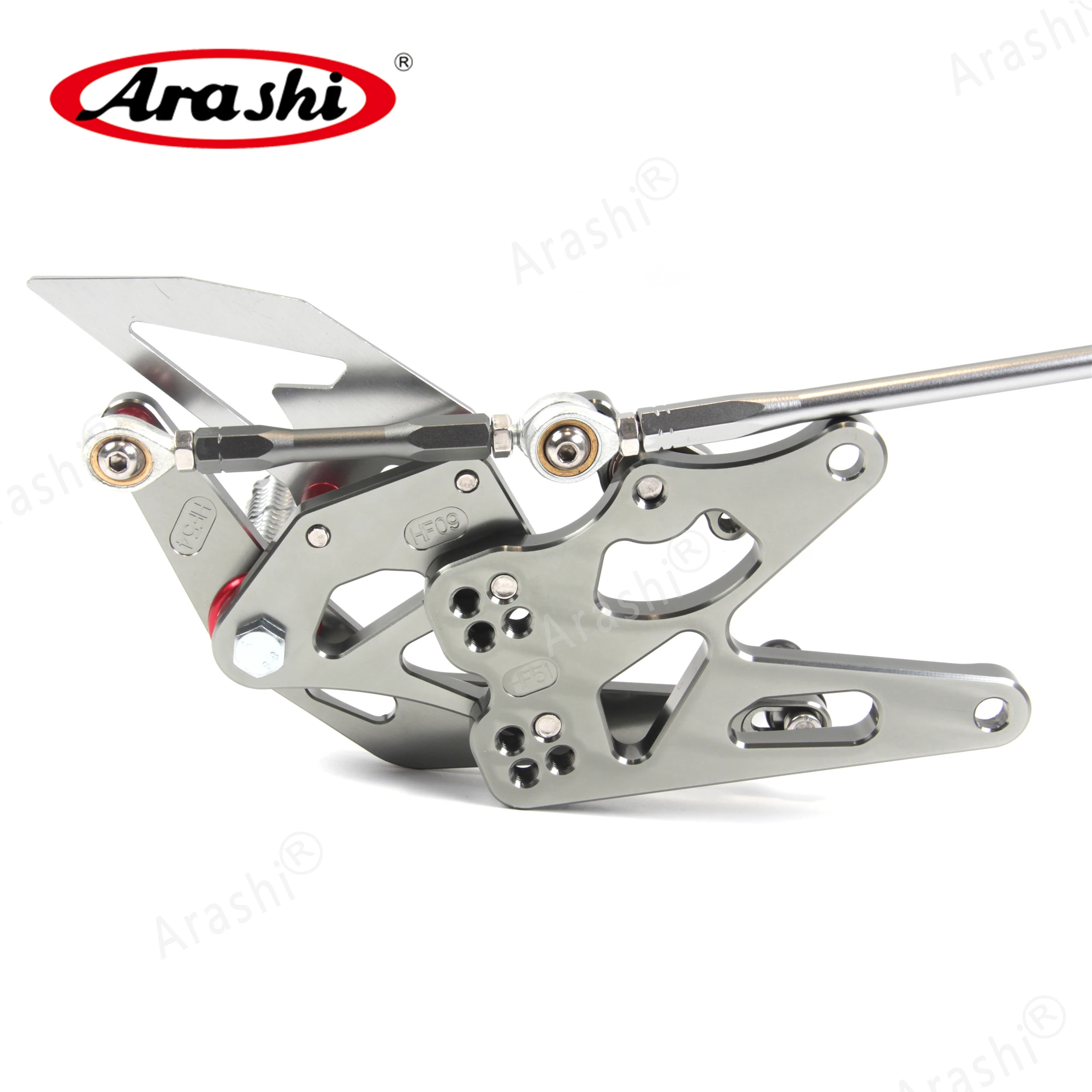 Arashi CNC Регулируемая подножка для YAMAHA YZF R1 2004 2005 2006 подножки задние наборы Rearsets YZF-R1 04 05 06 Алюминий Серебро