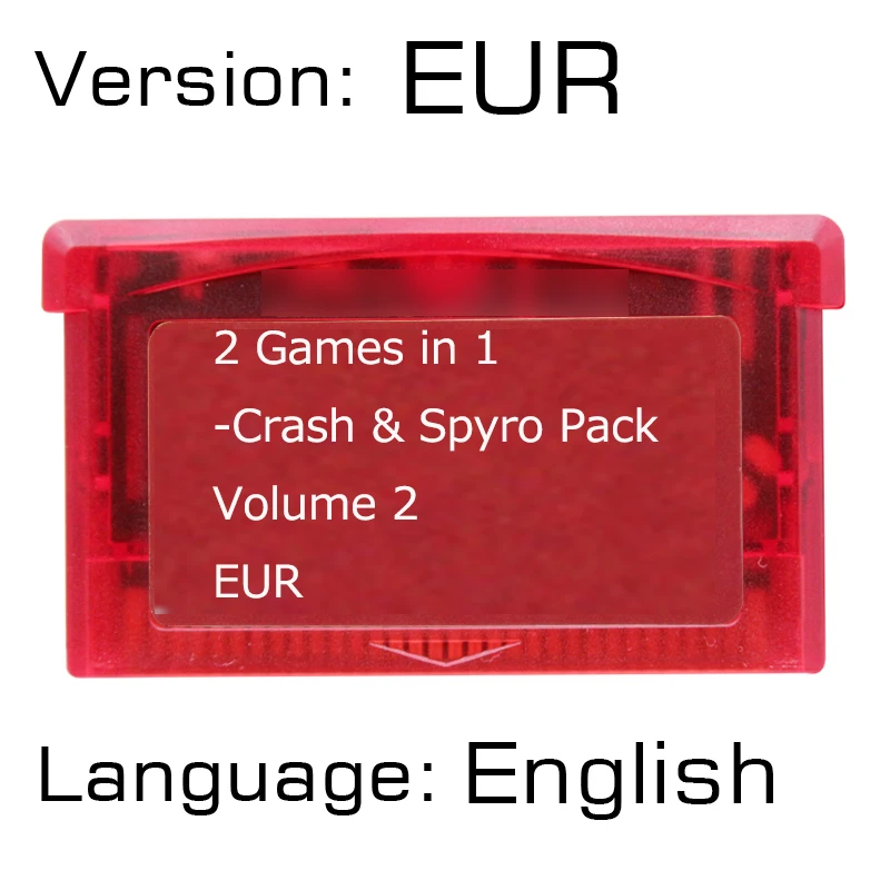 32 бит видео игры 2 в 1-Crash &amp Spyro Пакет Объем картридж консоль карта версия евро