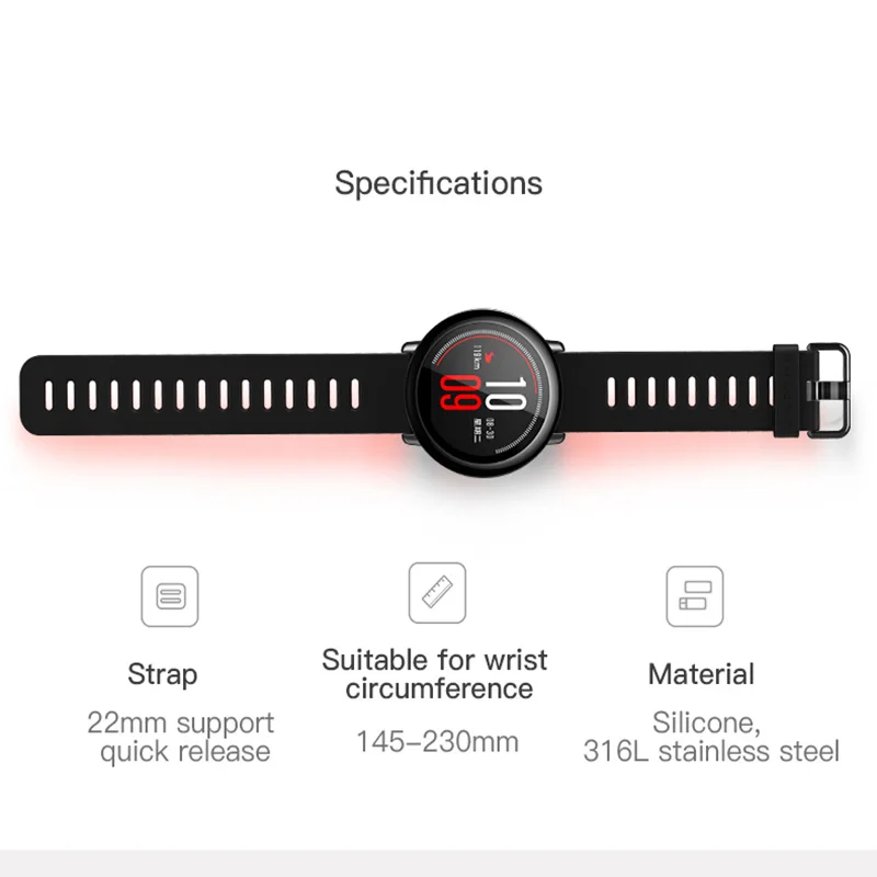 Ремешок на запястье для Xiaomi Huami Amazfit PACE спортивный силиконовый браслет amazfit acessorios