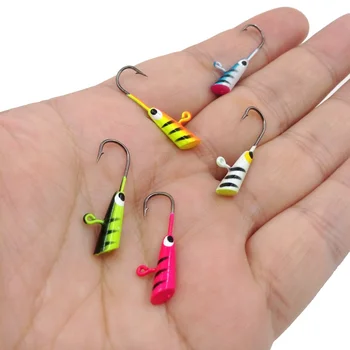 

5PCS/Lot Winter Ice Fishing Hooks Lure Metal Hard Bait 29mm/1.8g Lead Head Hooks Bait Jigging Fishing Accessories Tools