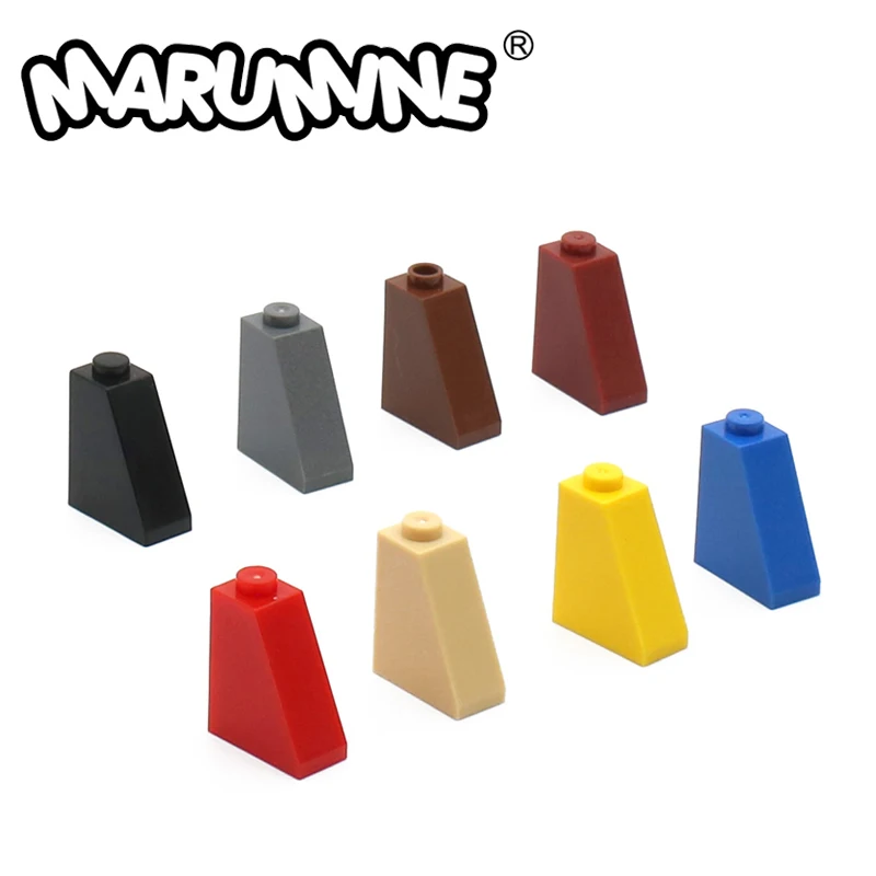 MARUMINE 65 2x1x2 наклонная плитка с нижней трубкой 100 шт. строительные блоки кирпичи совместимы 60481 сборных