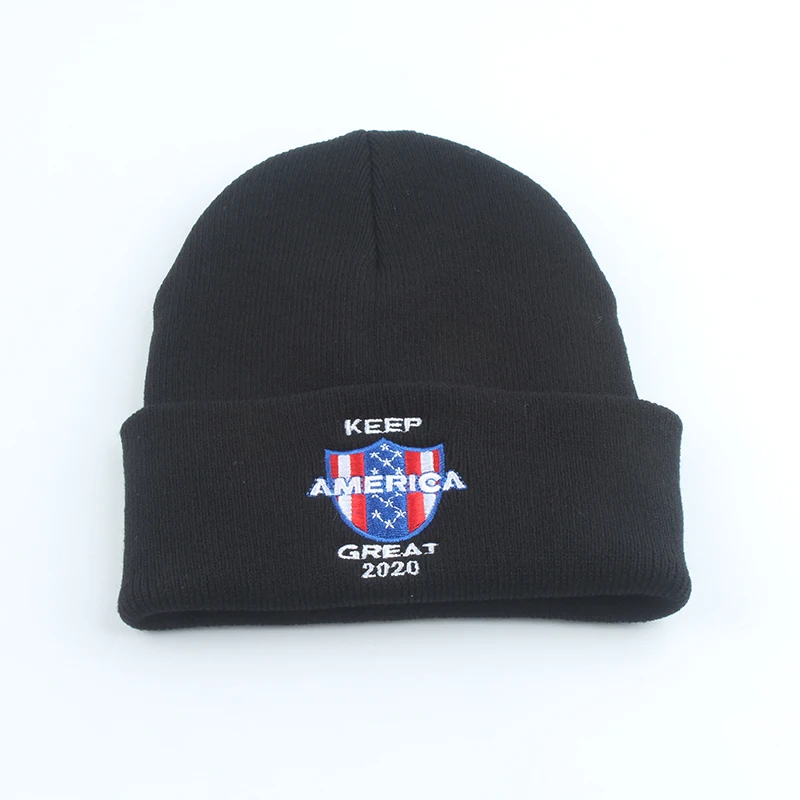 Keep America Great Hat мужские зимние шапочки Женские бини с буквами вязанная шапка с вышивкой повседневные Черные Skullies Beanies