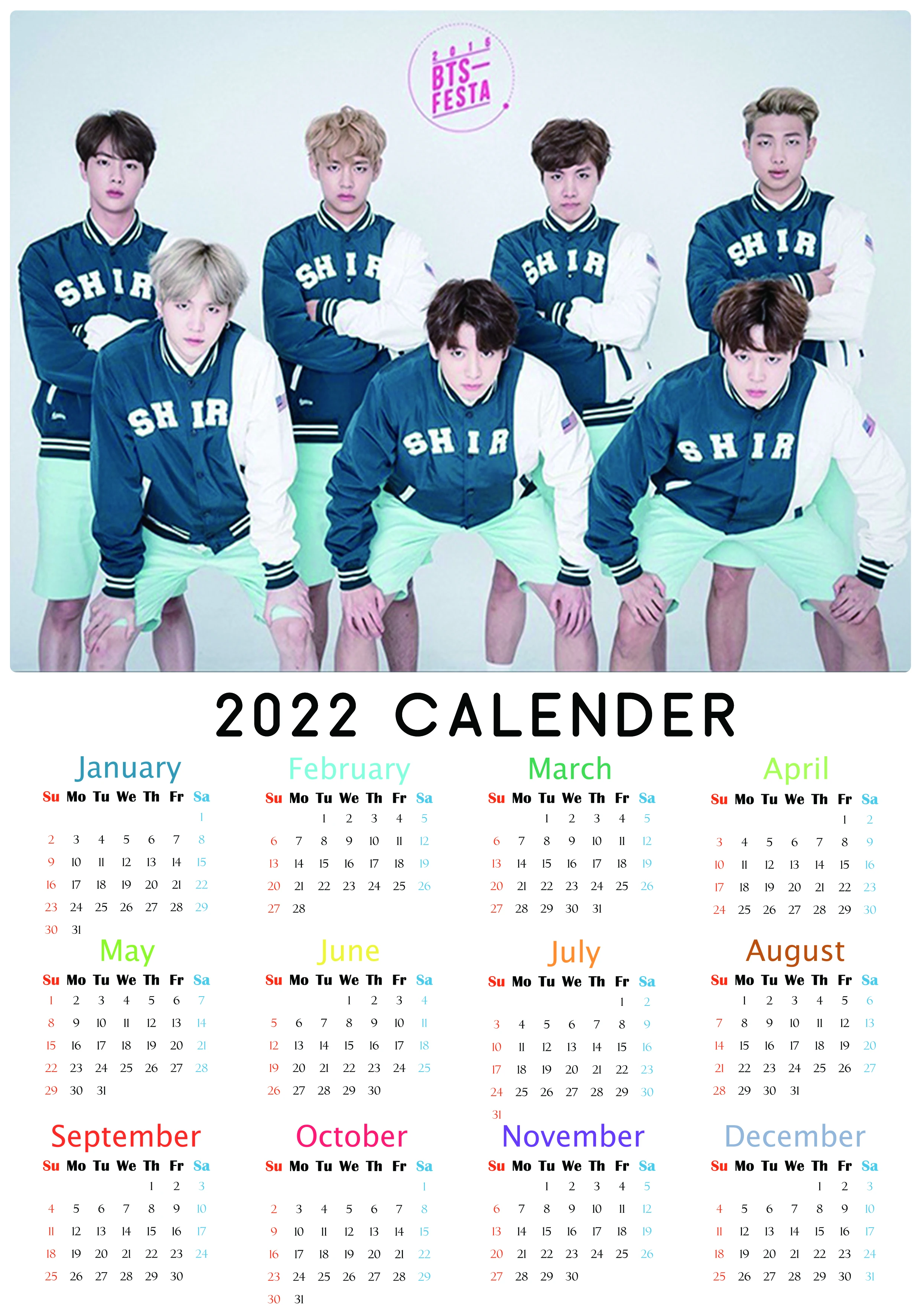 Kpop Schedule 2022 Best Bts K-Pop Calendar 2022 [19 Styles] | Kpopdeal.com