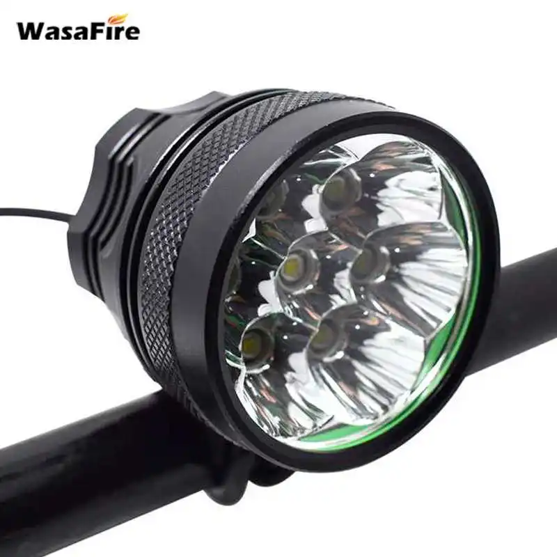Велосипедный передний светильник wasafire 10000лм 7*Т6 светодиодный светодиодные фары для велосипеда вспышка светильник Handlamp+ AC зарядное устройство+ 9600 мАч батарейный блок велосипедные лампы