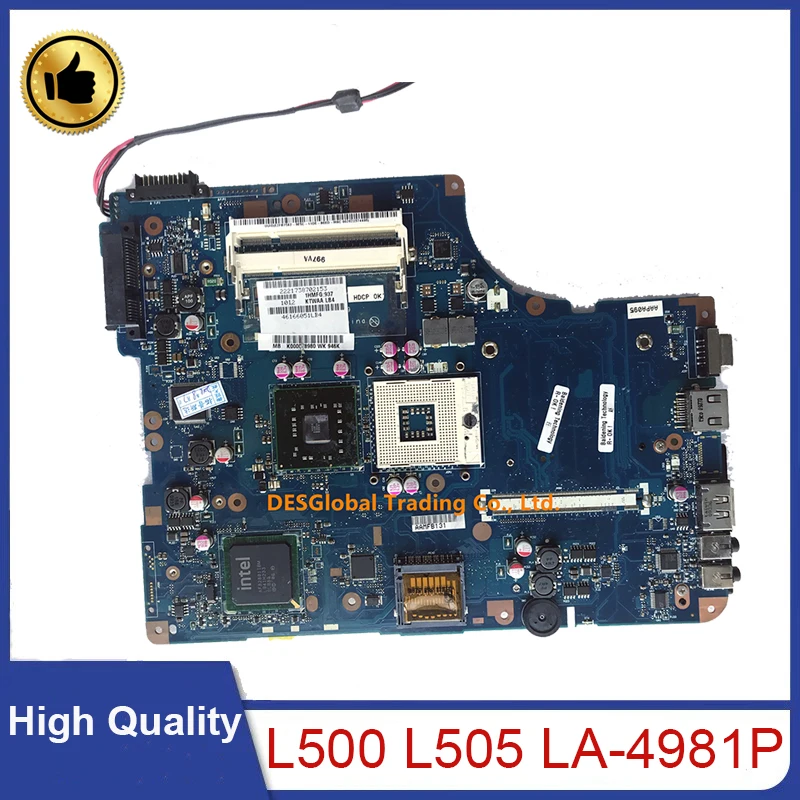 

For Toshiba Satellite L500 L505 Laptop Motherboard KTWAA KSWAA LA-4981P Mainboard 100% Test Fast Shipping