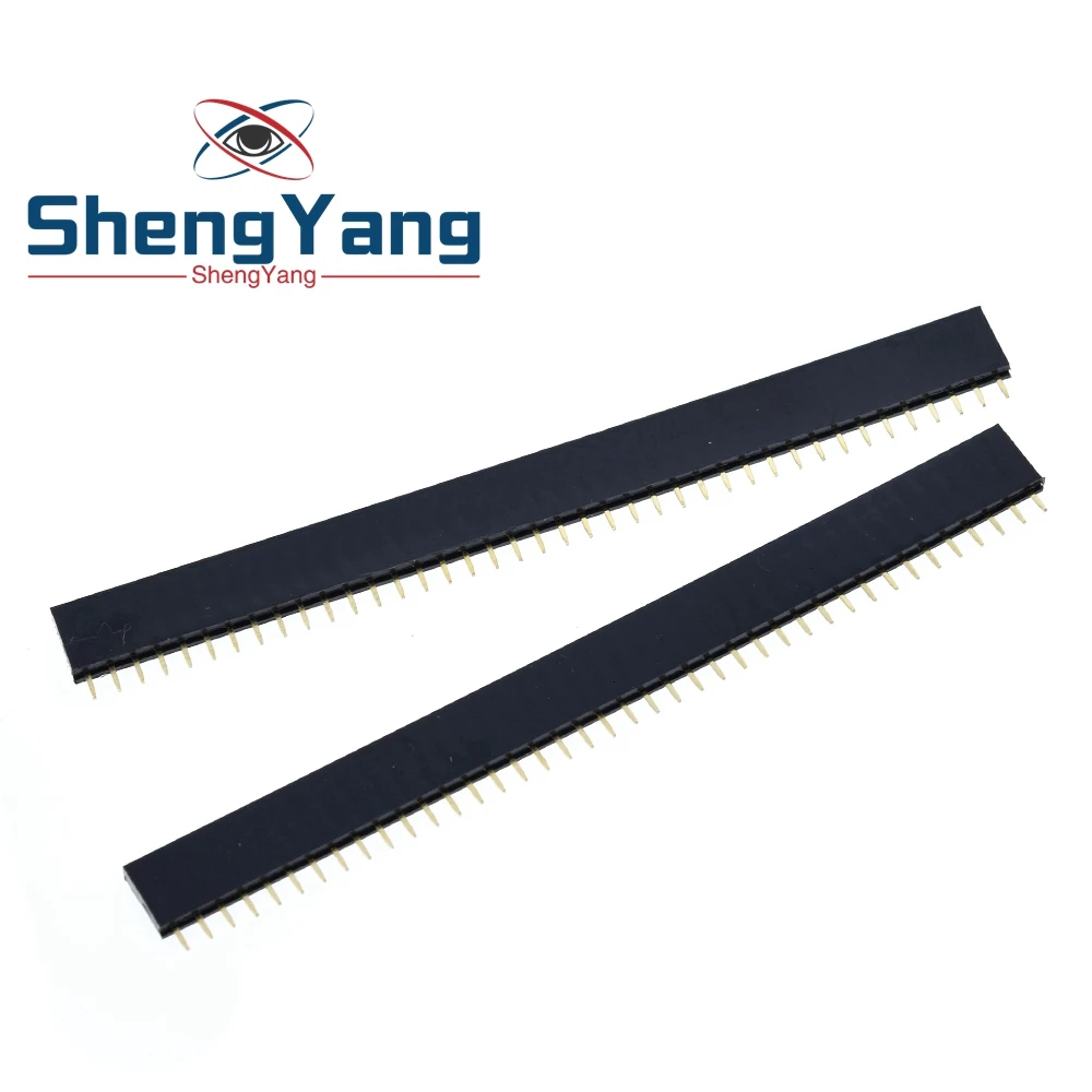 10 шт. ShengYang 2,54 мм 40 Pin Stright Female Однорядный контактный разъем полосы PCB разъем