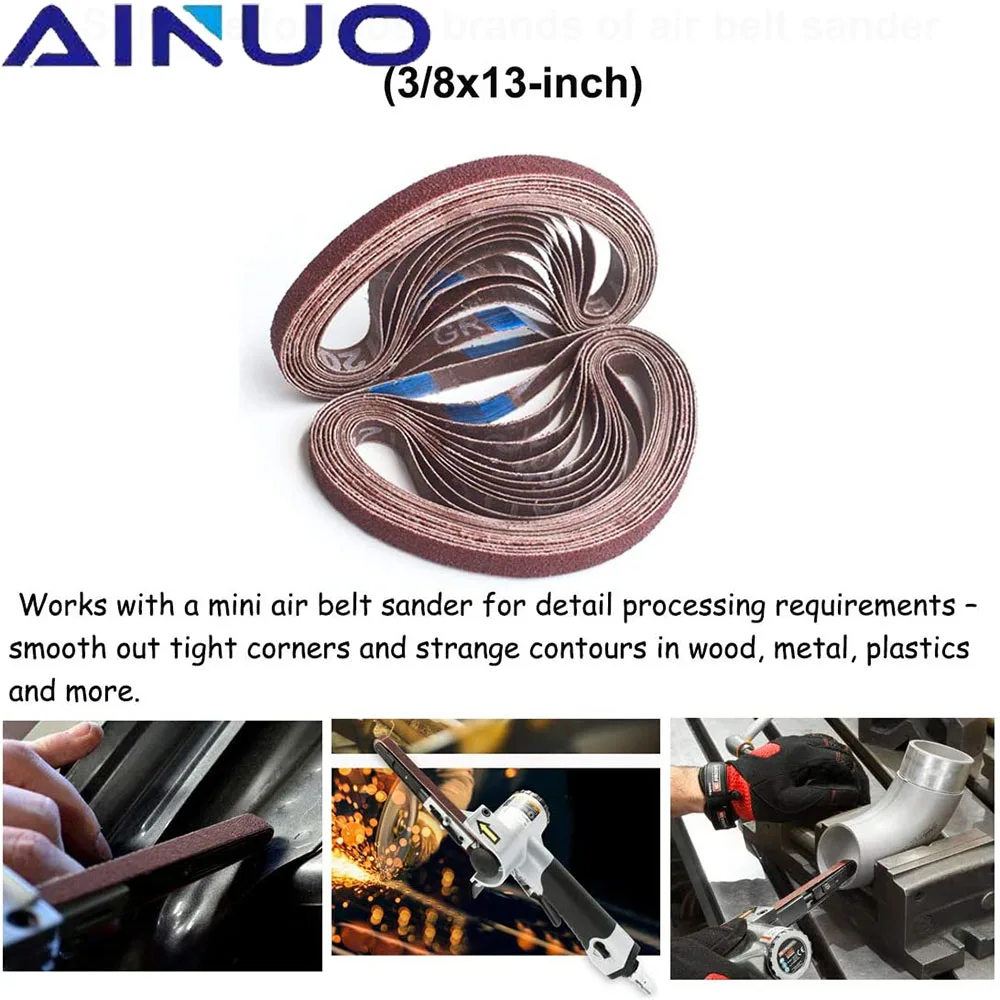 10*330mm Luft Gürtel Sander Schleifen Gürtel Adapter Pneumatische Schleifen Gürtel Winkel Grinder Schleifen Maschine Schweißen Teile – Detail 8