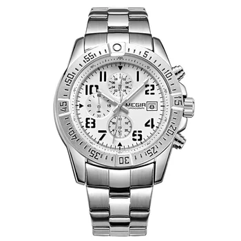 

Luxury fashion men black color round shape design Quartz Wrist watch stainless steel band men Business Quartz watch 200912-61