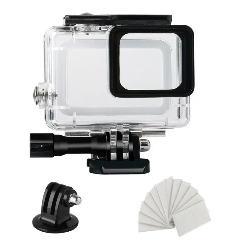 Чехол для дайвинга для GoPro Hero 5 6 7, защитный чехол для экшн-камеры, прозрачный водонепроницаемый чехол, противотуманные вставки