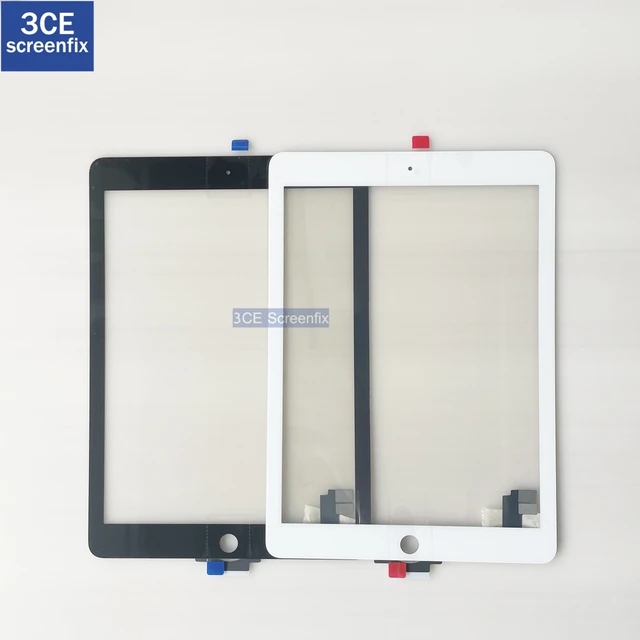 For iPad Air 2 touch screen glass Digitizer with flex cable A1567 A1566  Free Tools withTempered Glass