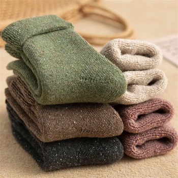 

Winter Warm Solid Color Thicken Women Socks Fashion Cold Resistance Sock Russia Super Thick Socks For Ladies