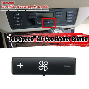 

1x Car Climate Control Panel Button Switch Key Caps Air Control Fan Speed Heater For BMW 5 Series E39 X5 E53 M5