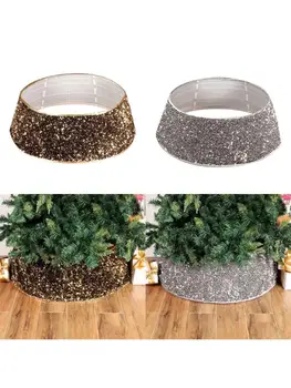 

Sequins Glitter Christmas Tree Base Collar Around Decorative Skirt Xmas Decor 57BB