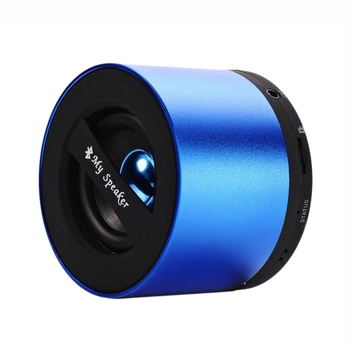 

Portable Bluetooth Speaker Wireless Speaker Home Outdoor Mini Speaker Blue Metal
