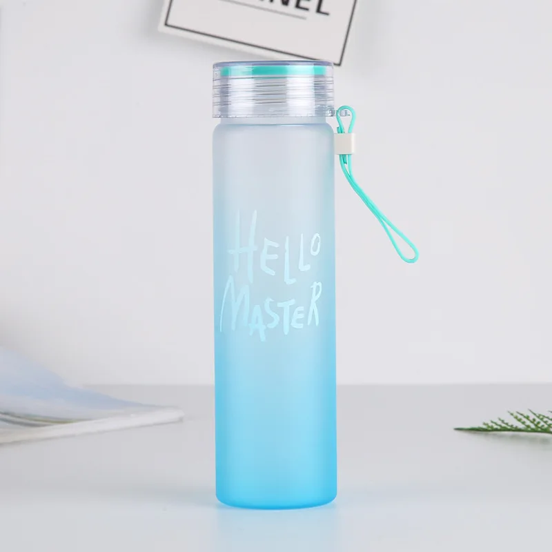 Новая пластиковая бутылка для воды и спорта, 500 мл, портативная Веревка для детей, посуда для напитков, для улицы, герметичное уплотнение, бутылка для воды для скалолазания - Цвет: Синий