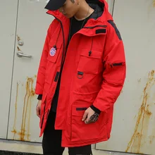 Мужская зимняя хлопковая куртка с капюшоном, пальто с подкладкой, Толстая теплая Свободная верхняя одежда, повседневная мужская парка